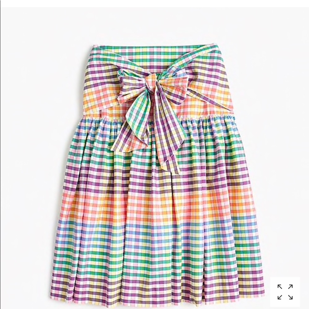 J.Crew rainbow gingham full skirt